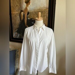 Lauren Ralph Lauren White Classic Button Up Shirt Size L